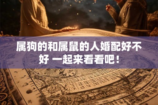 属狗的和属鼠的人婚配好不好 一起来看看吧！