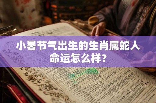 小暑节气出生的生肖属蛇人命运怎么样？
