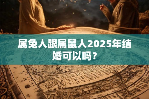属兔人跟属鼠人2025年结婚可以吗？