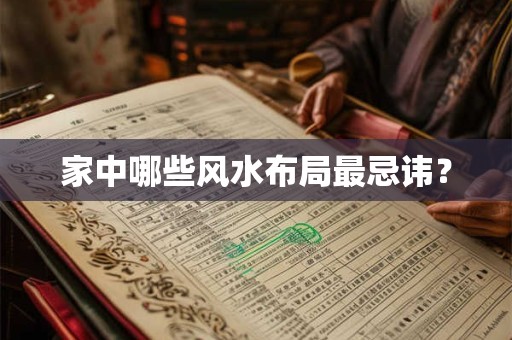 家中哪些风水布局最忌讳？