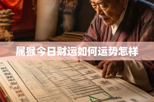属猴今日财运如何运势怎样