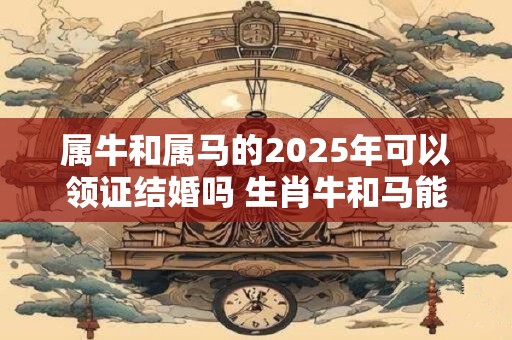 属牛和属马的2025年可以领证结婚吗 生肖牛和马能做夫妻吗