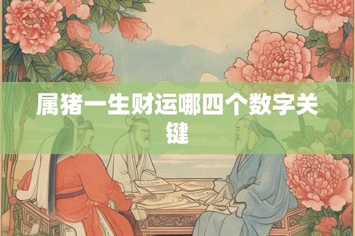 属猪一生财运哪四个数字关键