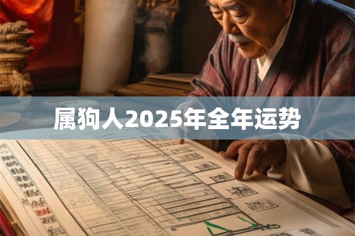 属狗人2025年全年运势
