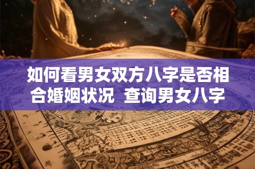 如何看男女双方八字是否相合婚姻状况  查询男女八字合不合