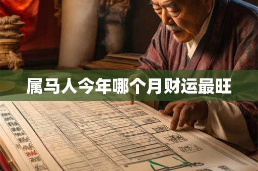 属马人今年哪个月财运最旺