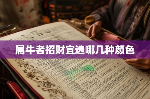 属牛者招财宜选哪几种颜色