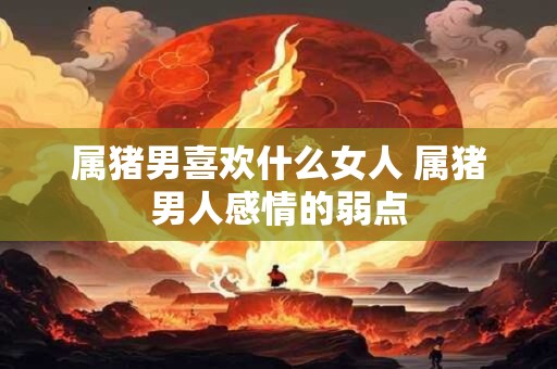 属猪男喜欢什么女人 属猪男人感情的弱点