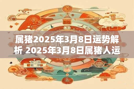 属猪2025年3月8日运势解析 2025年3月8日属猪人运势