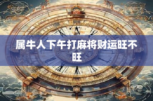 属牛人下午打麻将财运旺不旺 属牛人下午打麻将财运旺不旺