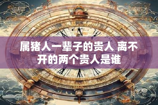 属猪人一辈子的贵人 离不开的两个贵人是谁