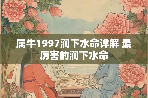 属牛1997涧下水命详解 最厉害的涧下水命