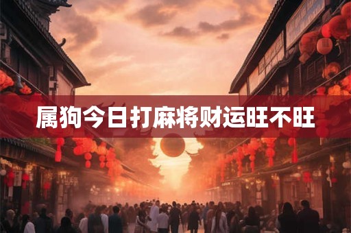 属狗今日打麻将财运旺不旺