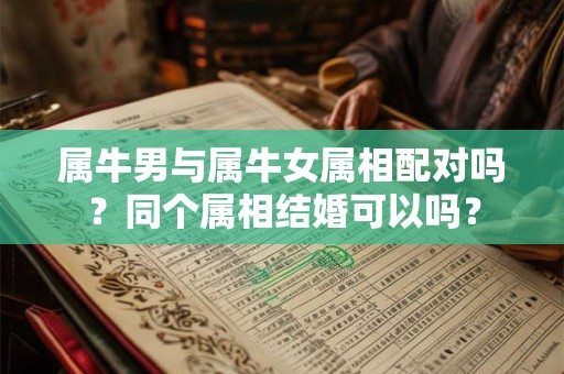 属牛男与属牛女属相配对吗？同个属相结婚可以吗？