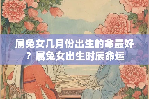 属兔女几月份出生的命最好？属兔女出生时辰命运