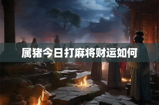 属猪今日打麻将财运如何