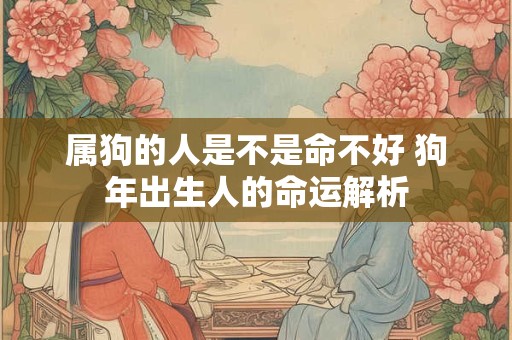 属狗的人是不是命不好 狗年出生人的命运解析
