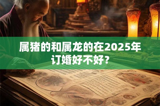 属猪的和属龙的在2025年订婚好不好？