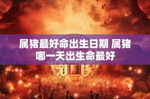 属猪最好命出生日期 属猪哪一天出生命最好