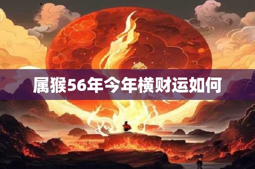 属猴56年今年横财运如何
