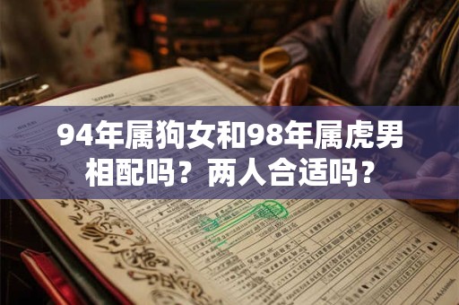 94年属狗女和98年属虎男相配吗？两人合适吗？