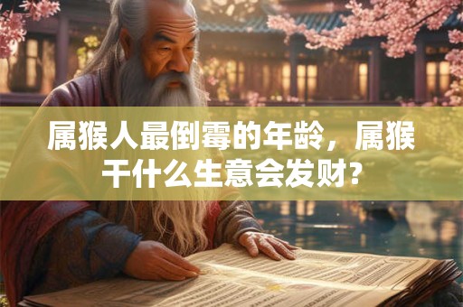 属猴人最倒霉的年龄，属猴干什么生意会发财？