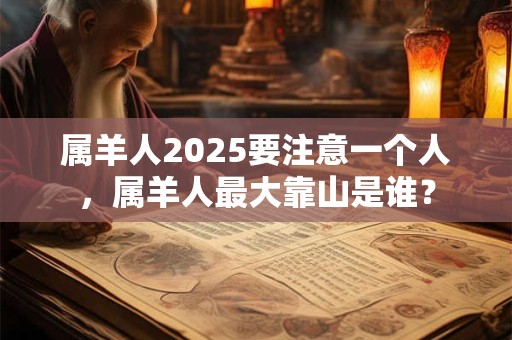 属羊人2025要注意一个人，属羊人最大靠山是谁？
