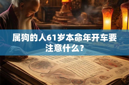 属狗的人61岁本命年开车要注意什么？