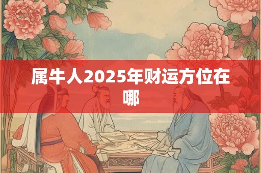 属牛人2025年财运方位在哪