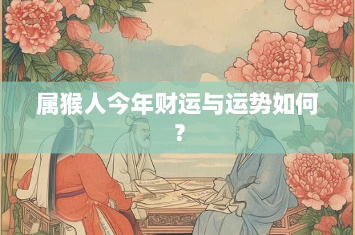 属猴人今年财运与运势如何？