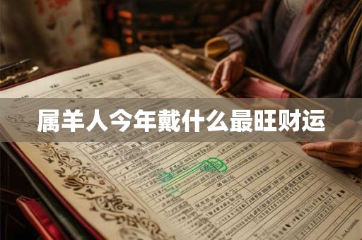属羊人今年戴什么最旺财运