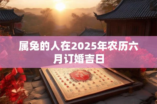 属兔的人在2025年农历六月订婚吉日