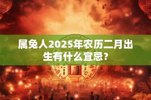 属兔人2025年农历二月出生有什么宜忌？