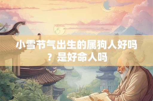 小雪节气出生的属狗人好吗？是好命人吗