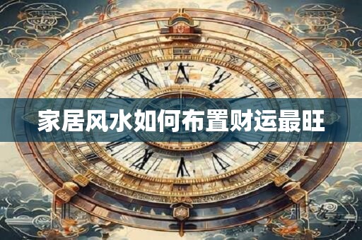 家居风水如何布置财运最旺