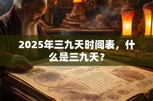 2025年三九天时间表，什么是三九天？