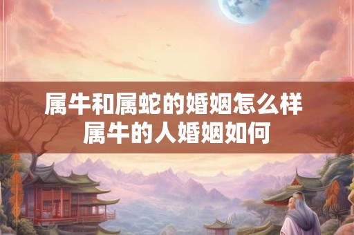 属牛和属蛇的婚姻怎么样 属牛的人婚姻如何 属牛和属蛇的婚姻怎么样 属牛的人婚姻如何