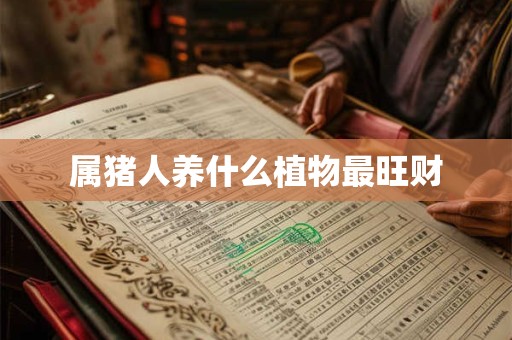 属猪人养什么植物最旺财