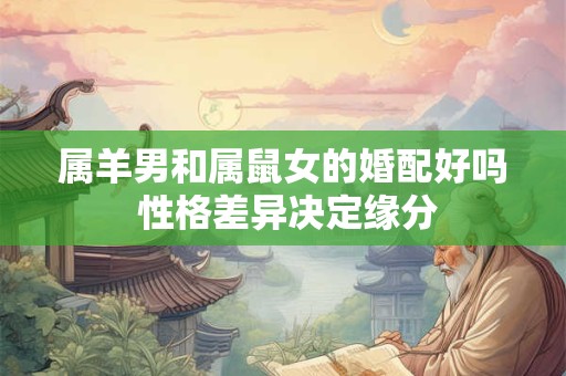 属羊男和属鼠女的婚配好吗 性格差异决定缘分