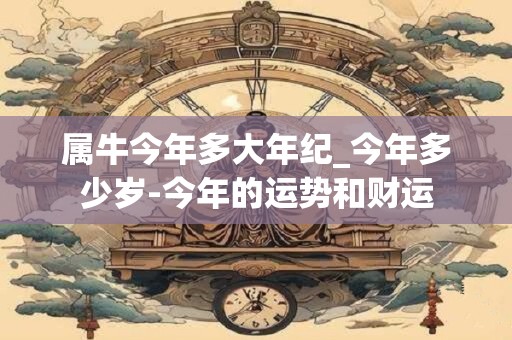 属牛今年多大年纪_今年多少岁-今年的运势和财运