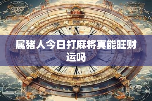 属猪人今日打麻将真能旺财运吗