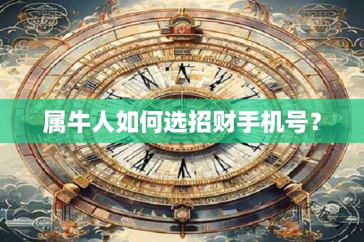 属牛人如何选招财手机号？
