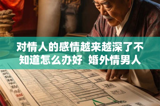 对情人的感情越来越深了不知道怎么办好  婚外情男人有真感情吗