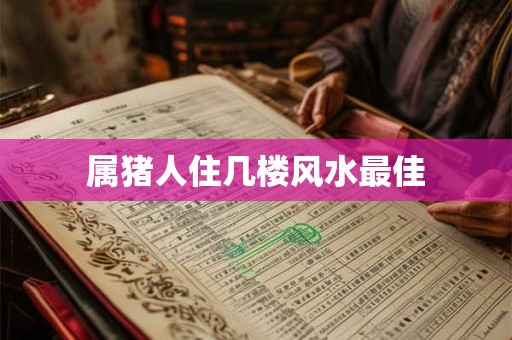属猪人住几楼风水最佳
