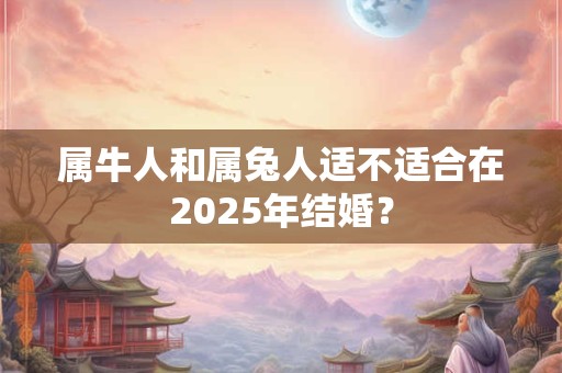 属牛人和属兔人适不适合在2025年结婚？