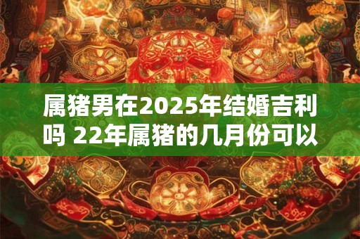 属猪男在2025年结婚吉利吗 22年属猪的几月份可以结婚
