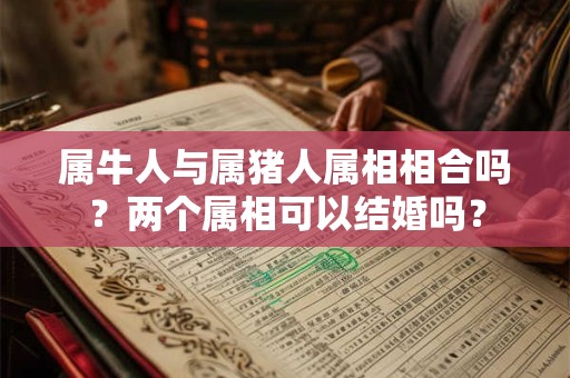 属牛人与属猪人属相相合吗？两个属相可以结婚吗？