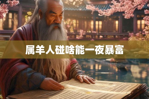 属羊人碰啥能一夜暴富
