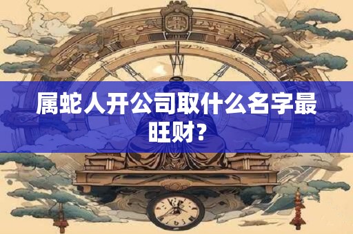 属蛇人开公司取什么名字最旺财？