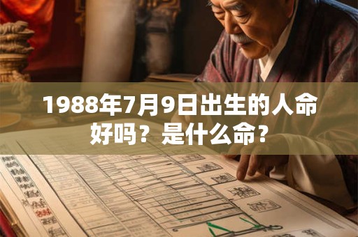 1988年7月9日出生的人命好吗？是什么命？